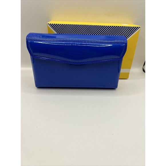 Retro VTG NOS 1986 Avon Cobalt Blue Patent Leather Complete Organizer - Picture 2 of 5